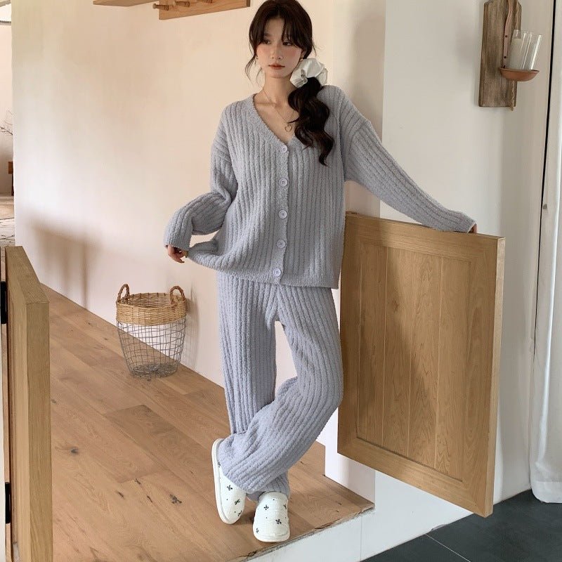 Women's Winter New Thick Thermal Pajamas Suit - Eshtree