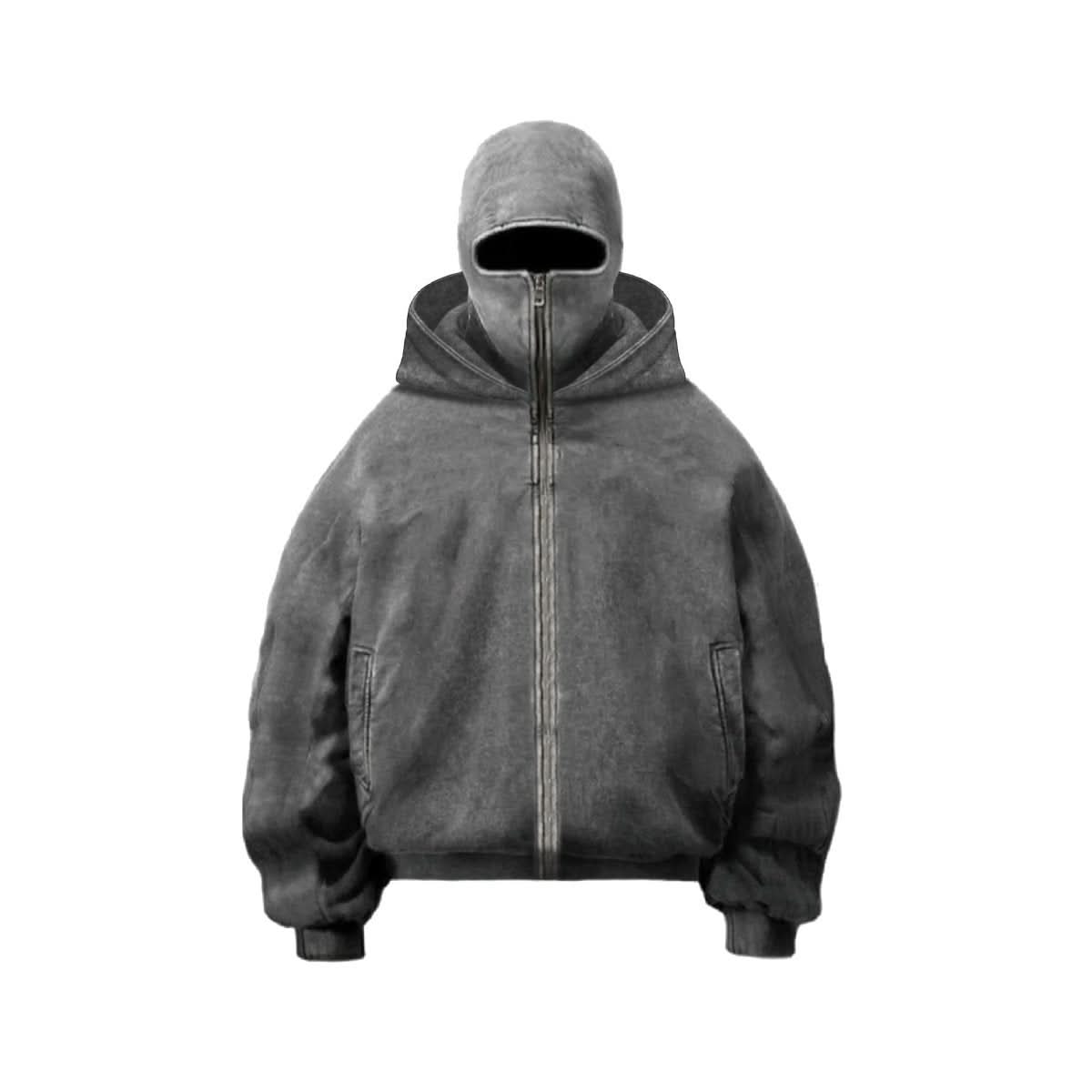 Y2g American Washed Old Style Personality Street Zipper Sweater - Eshtree