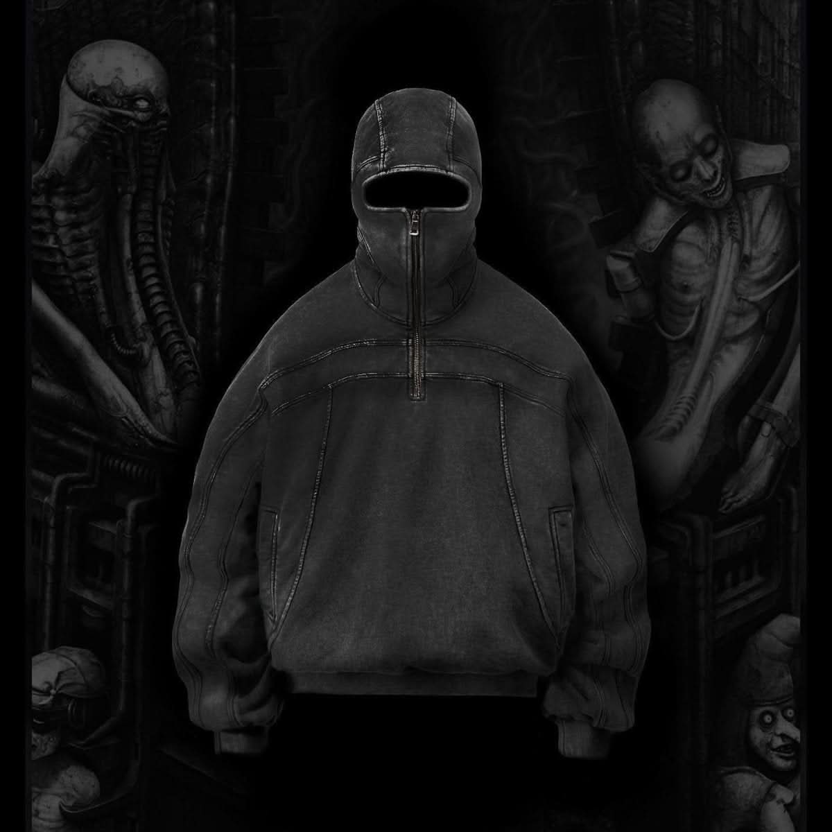 Y2g American Washed Old Style Personality Street Zipper Sweater - Eshtree