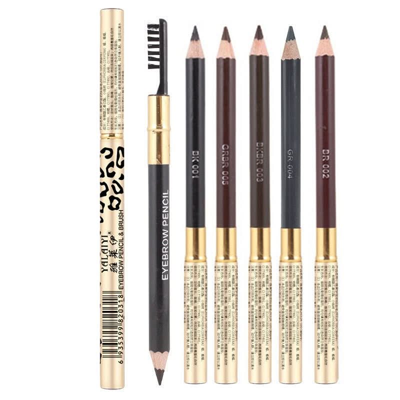 Yalaiyi Eyebrow Pencil Leopard Print Eyebrow Pencil Kuaishou And Douyin Live Broadcast Hot Selling Waterproof Distinct Look Wild Eyebrow Pencil - Eshtree