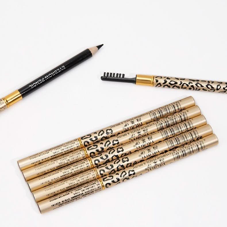 Yalaiyi Eyebrow Pencil Leopard Print Eyebrow Pencil Kuaishou And Douyin Live Broadcast Hot Selling Waterproof Distinct Look Wild Eyebrow Pencil - Eshtree
