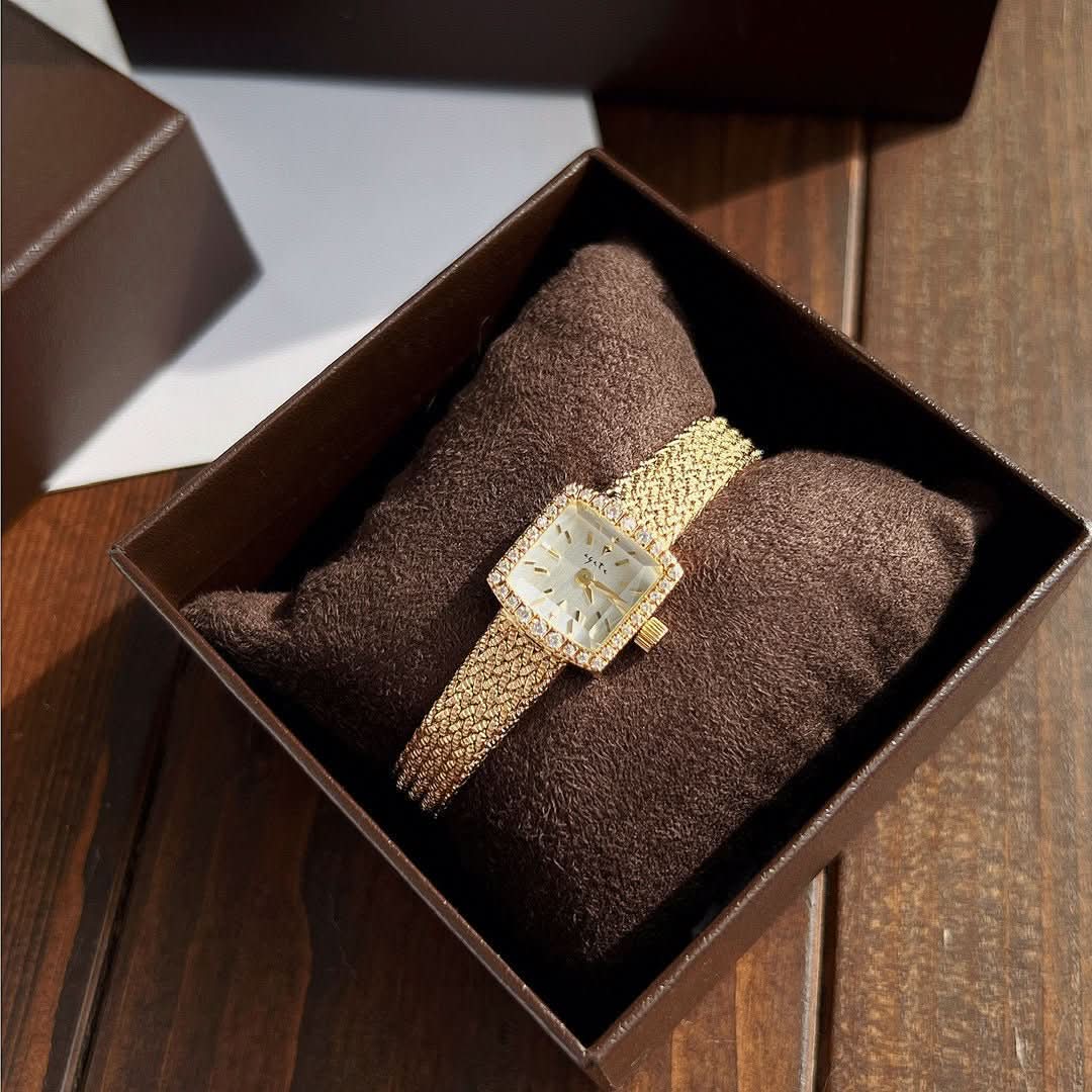 Zhonggu Small Golden Watch New Mini Delicate Square - Eshtree