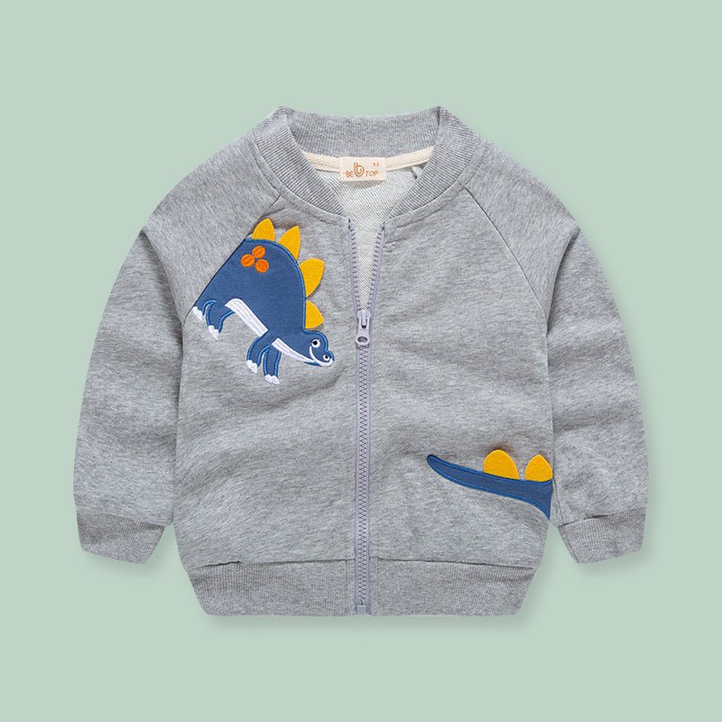 Zipper Shirt Boy Jacket Foreign Style Baseball Uniform Children's Jacket Casual Baby Jacket Cardigan - Eshtree
